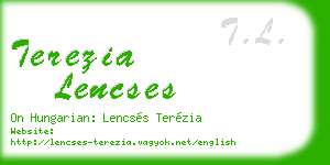 terezia lencses business card